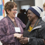 Judy Dube, Grandmother Regional Liaison for Northern Alberta, with Maude, our guest from Zimbabwe